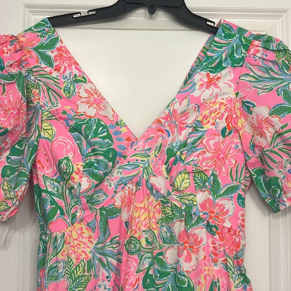 Lilly Pulitzer Nalani Short Sleeve Cotton Dress - Journey to the Jungle - Size 8 - Picture 7 of 9